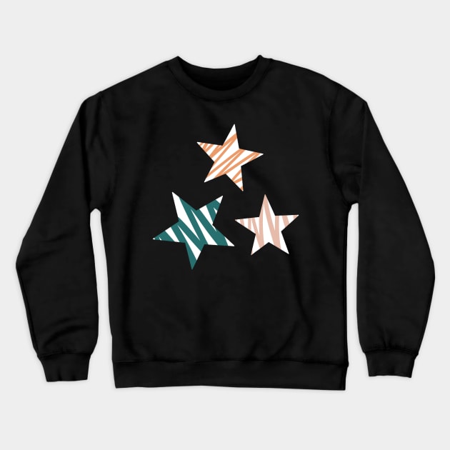 Set of zig zag stars Crewneck Sweatshirt by JessCarrsArt